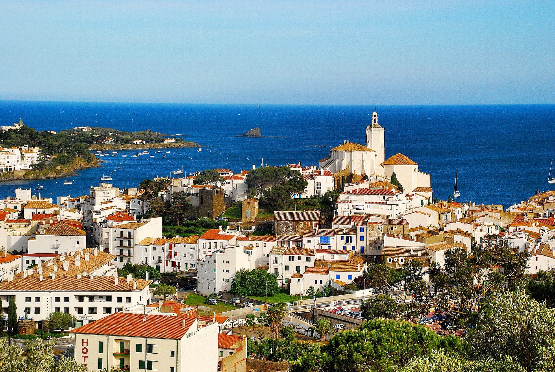Whitewashed villas above a Begur cove on the Costa Brava